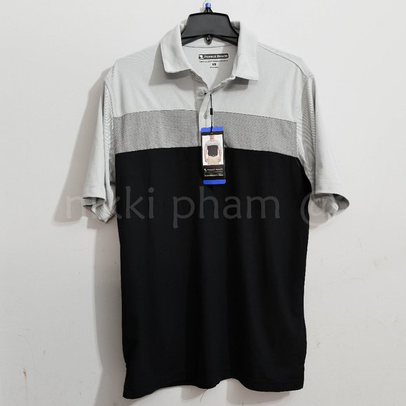 Pebble Beach Other - Men's Pebble Beach Short Sleeved Dry-Luxe Performance Polo Shirt  IN BLACK